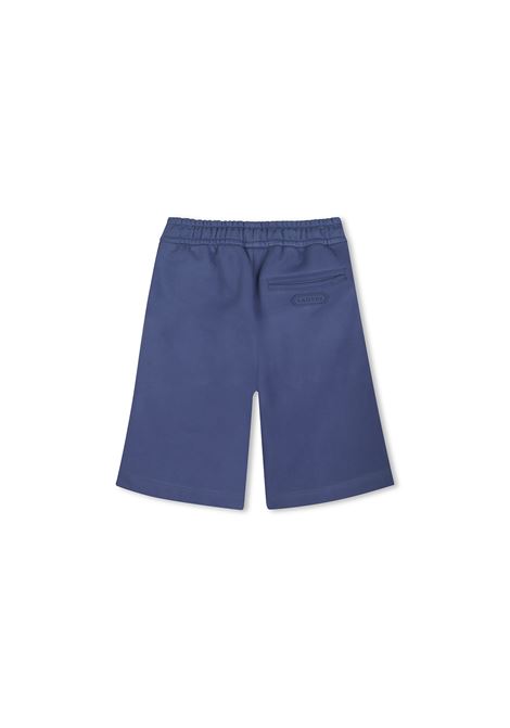 Shorts Blu Con Logo e Motivo Curb LANVIN ENFANT | N3022980W